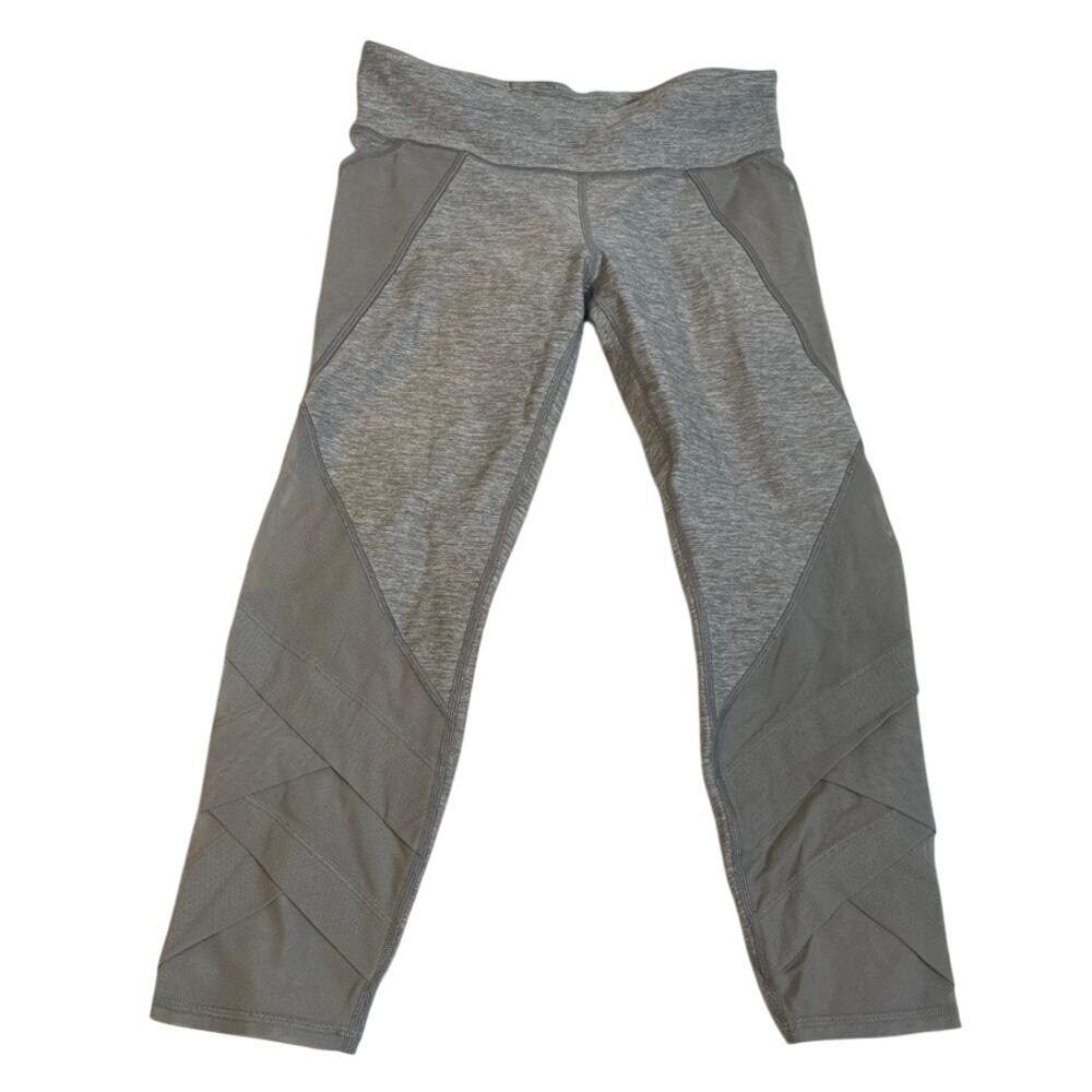 Ivivva by Lululemon Girls Size 14 Gray Athletic Cropped‎ Leggings Pants